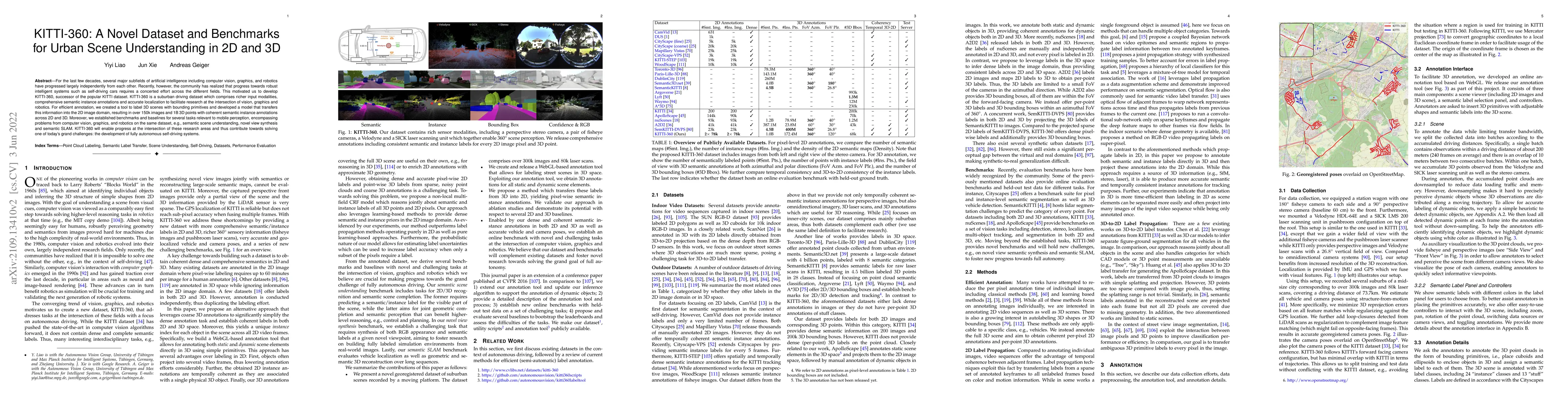 Thumbnail for KITTI-360: A Novel Dataset and Benchmarks for Urban Scene Understanding
  in 2D and 3D