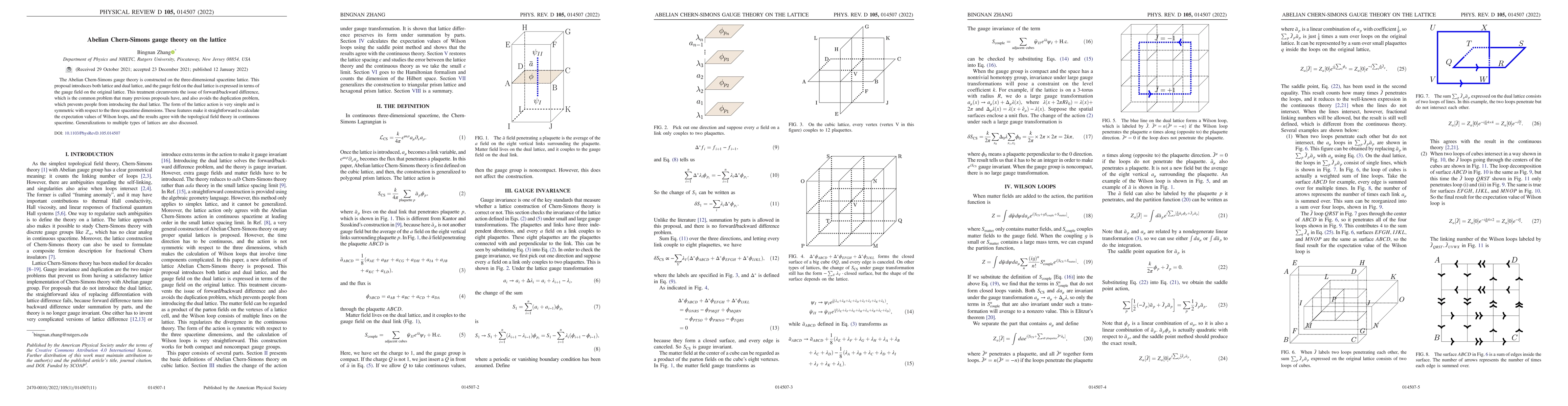 Thumbnail for Abelian Chern-Simons Gauge Theory on The Lattice