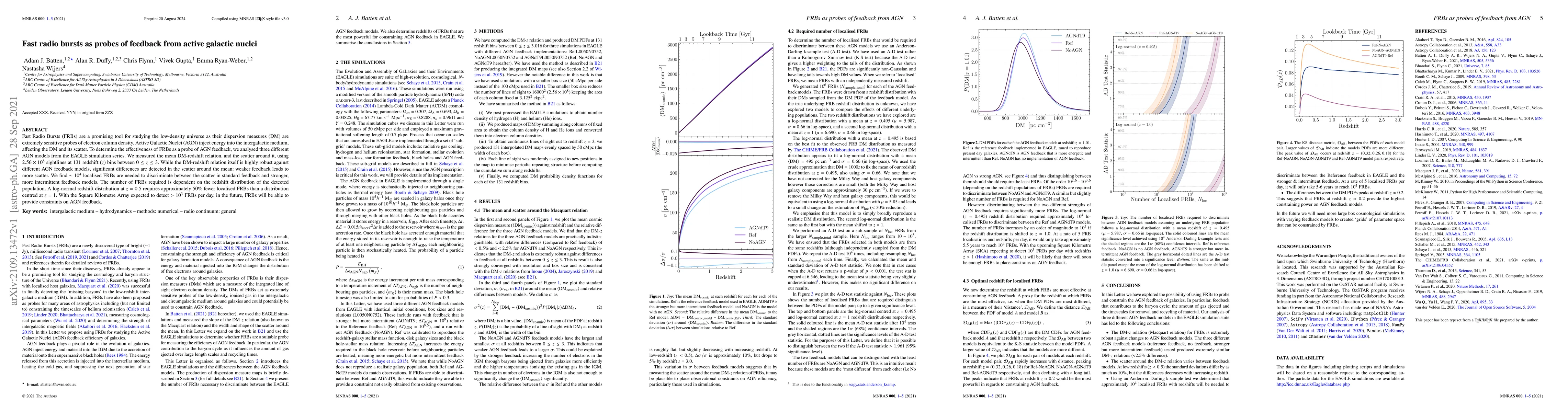Thumbnail for Fast radio bursts as probes of feedback from active galactic nuclei