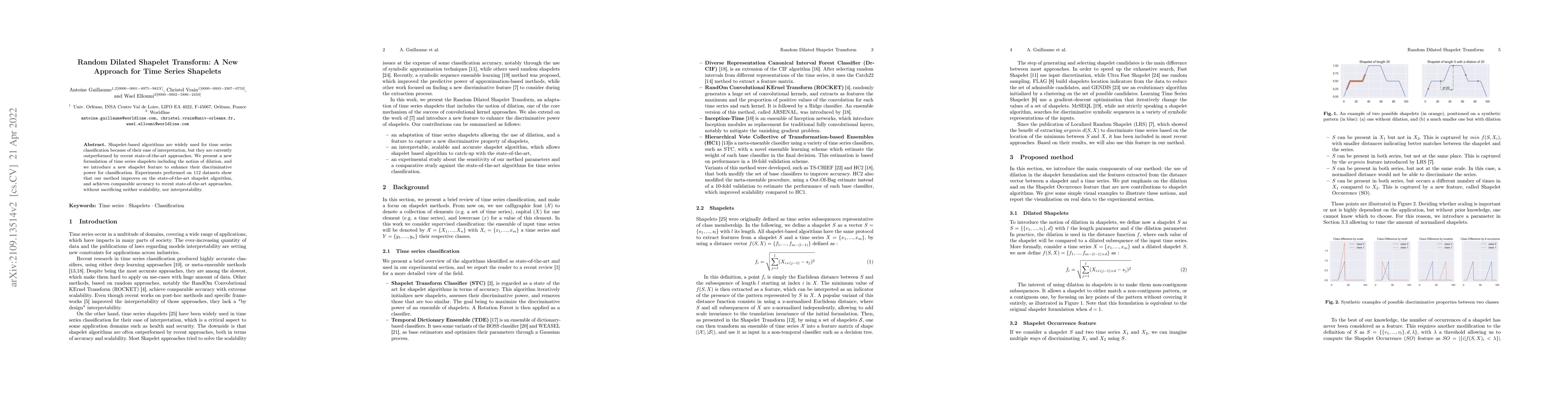 Thumbnail for Random Dilated Shapelet Transform: A New Approach for Time Series
  Shapelets