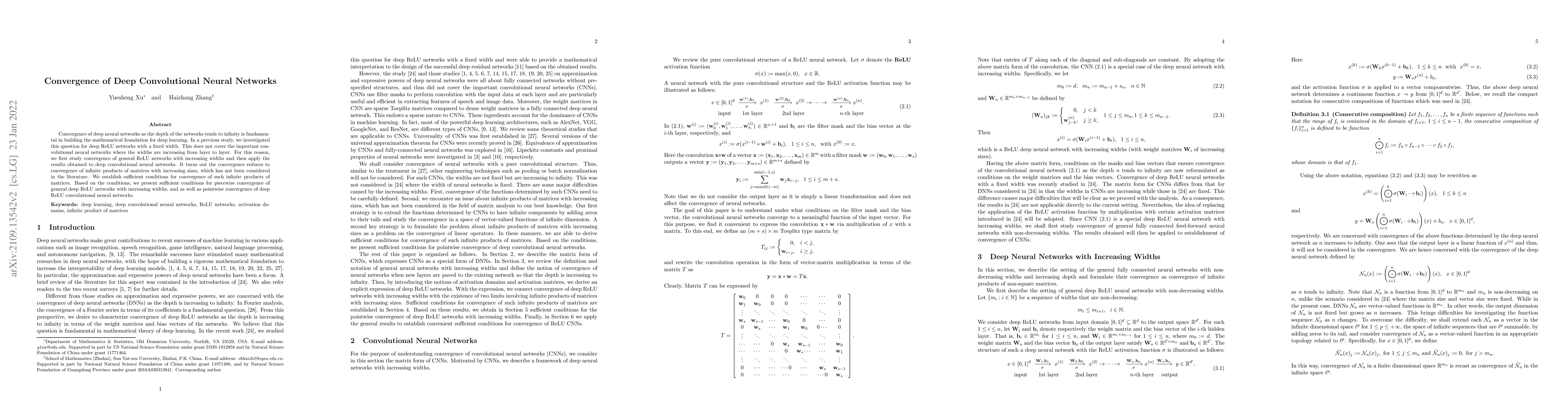 Thumbnail for Convergence of Deep Convolutional Neural Networks