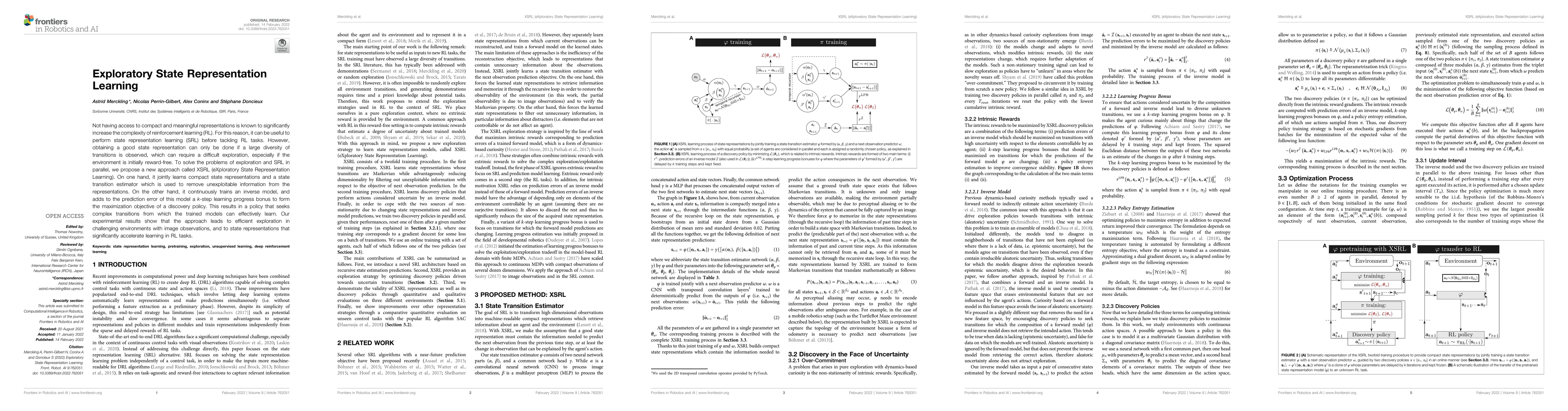 Thumbnail for Exploratory State Representation Learning
