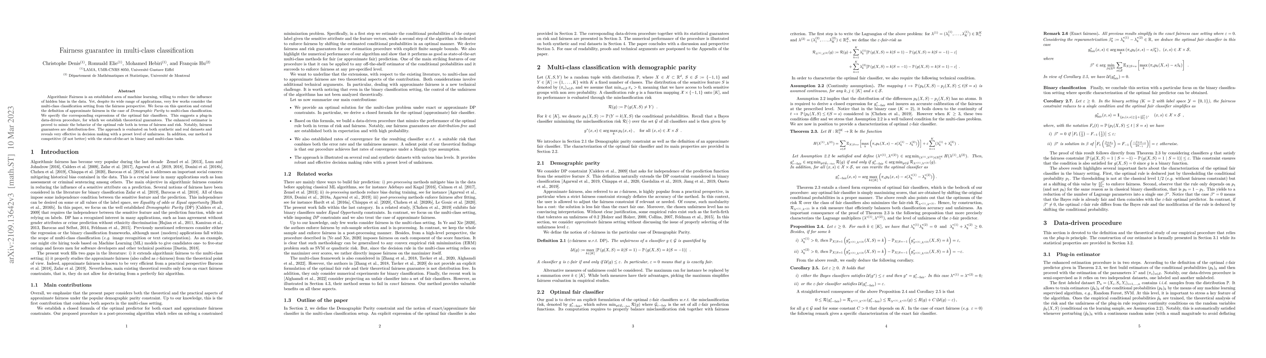 Thumbnail for Fairness guarantee in multi-class classification
