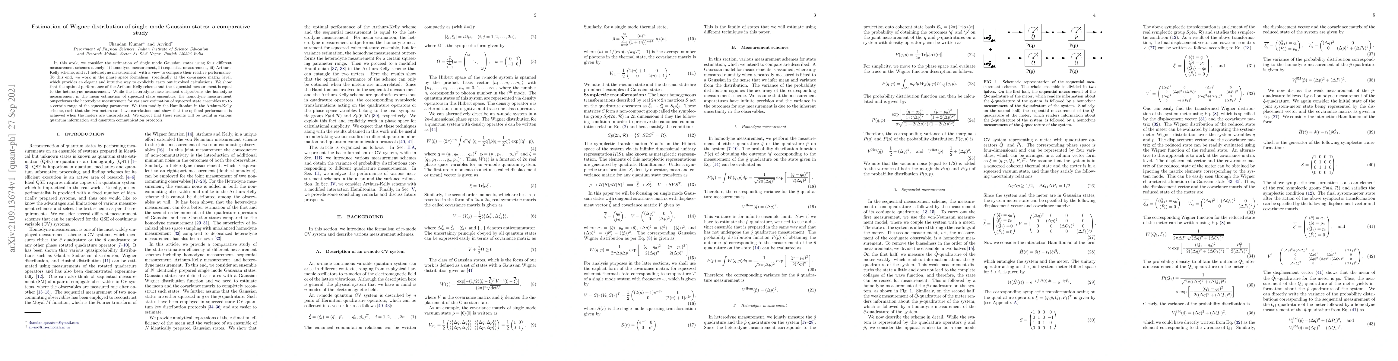 Thumbnail for Estimation of Wigner distribution of single mode Gaussian states: a
  comparative study