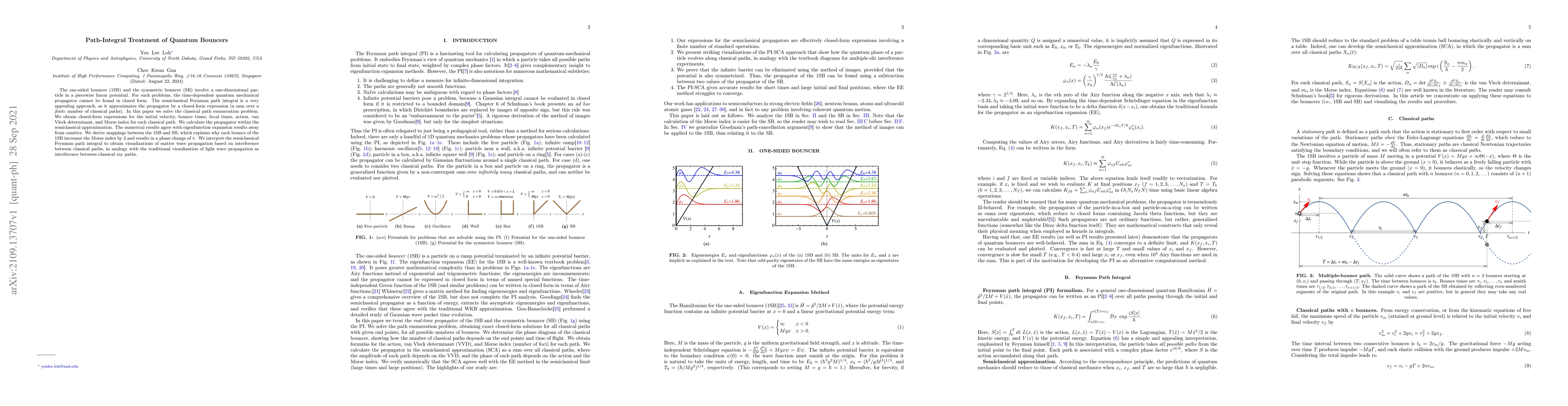 Thumbnail for Path-Integral Treatment of Quantum Bouncers