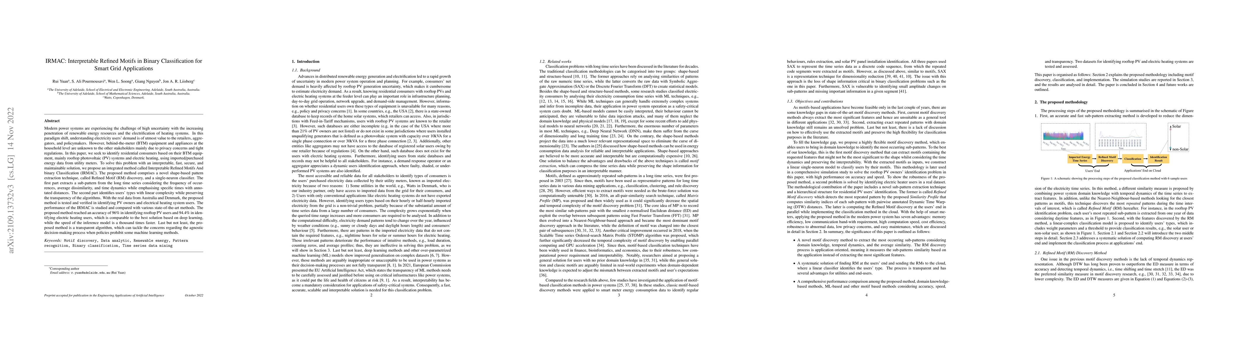 Thumbnail for IRMAC: Interpretable Refined Motifs in Binary Classification for Smart
  Grid Applications