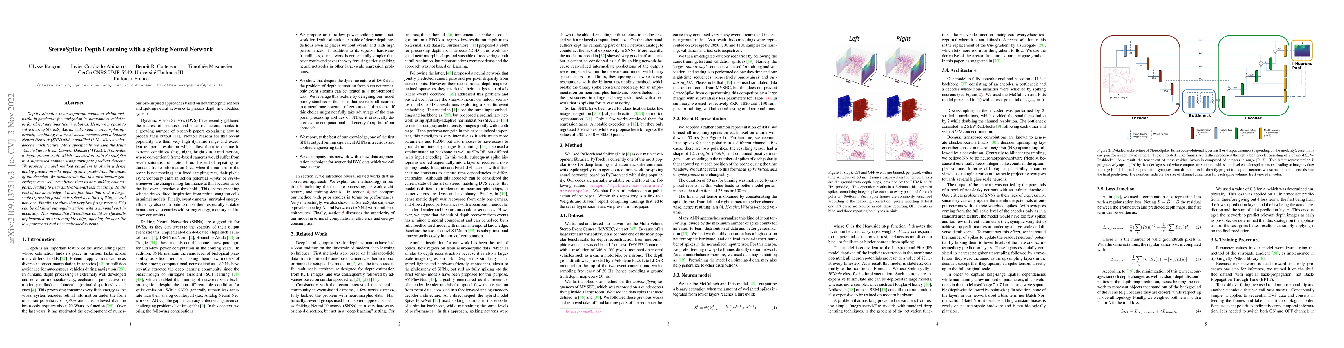 Thumbnail for StereoSpike: Depth Learning with a Spiking Neural Network