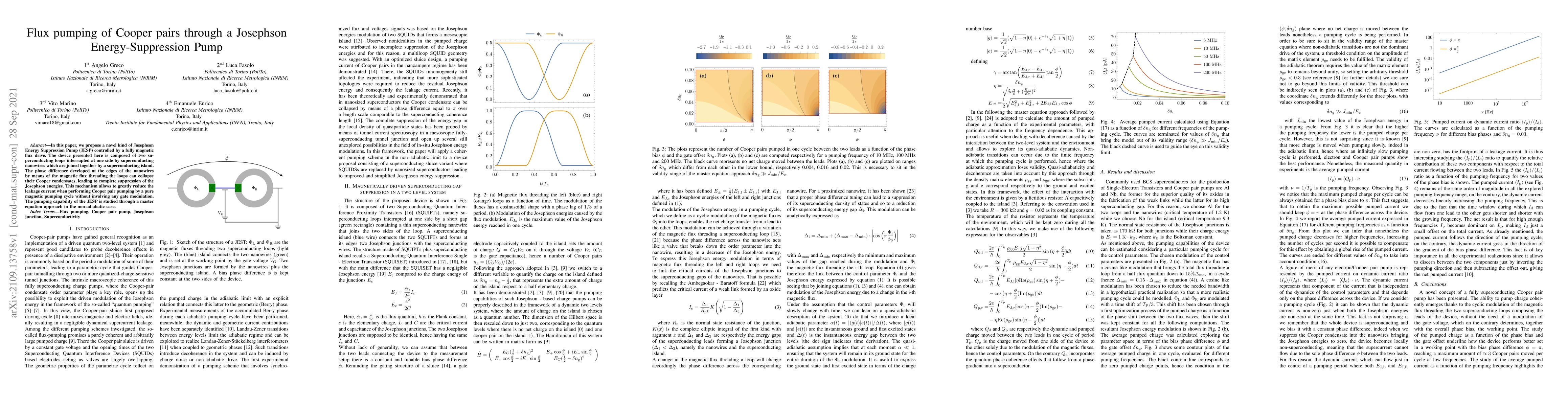 Thumbnail for Flux pumping of Cooper pairs through a Josephson Energy-Suppression Pump