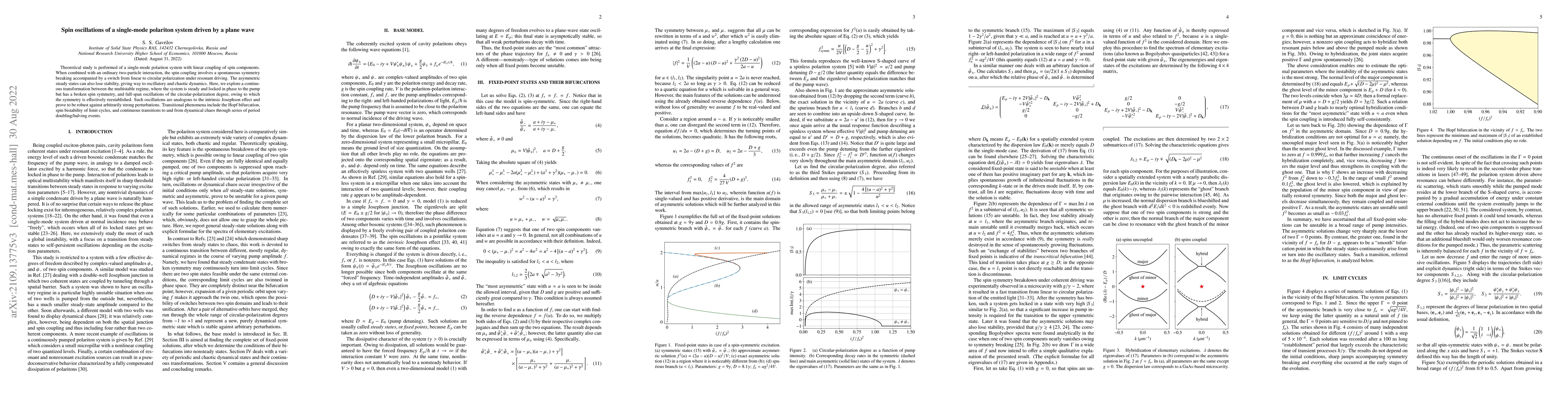 Thumbnail for Spin oscillations of a single-mode polariton system driven by a plane
  wave