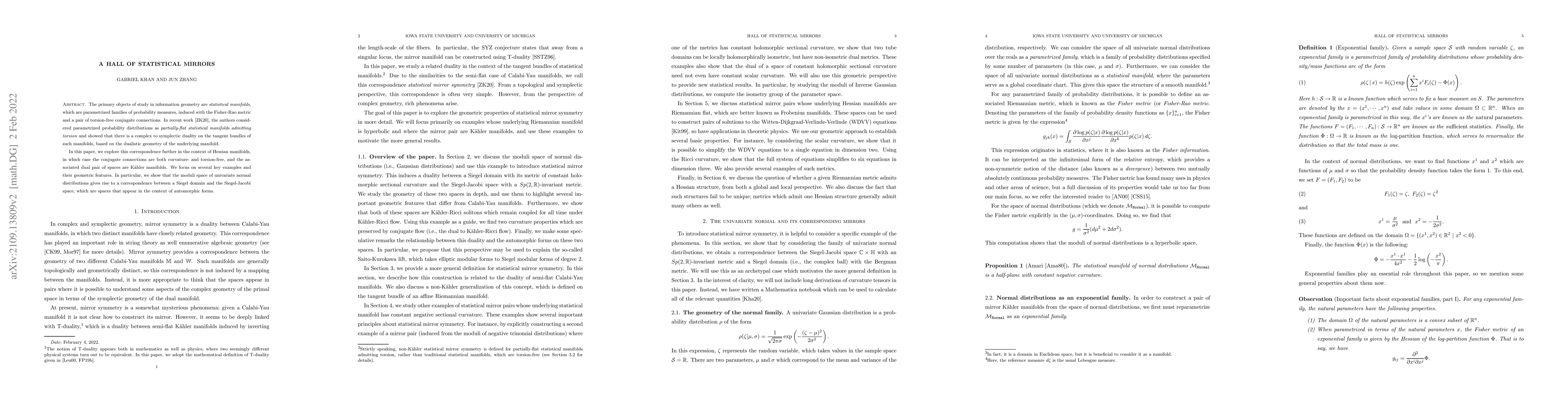 Thumbnail for A Hall of Statistical Mirrors