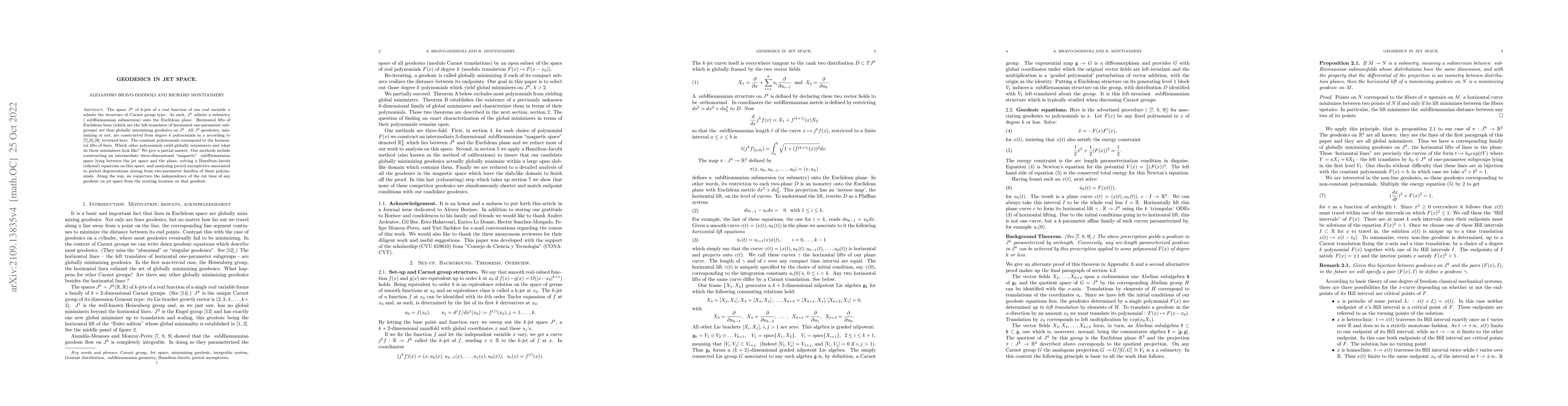 Thumbnail for Geodesics in Jet Space