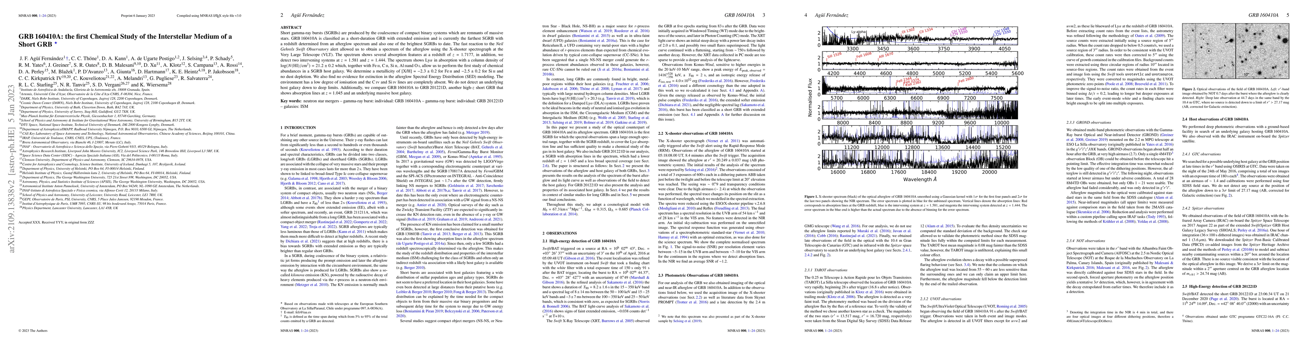 Thumbnail for GRB 160410A: the first Chemical Study of the Interstellar Medium of a
  Short GRB