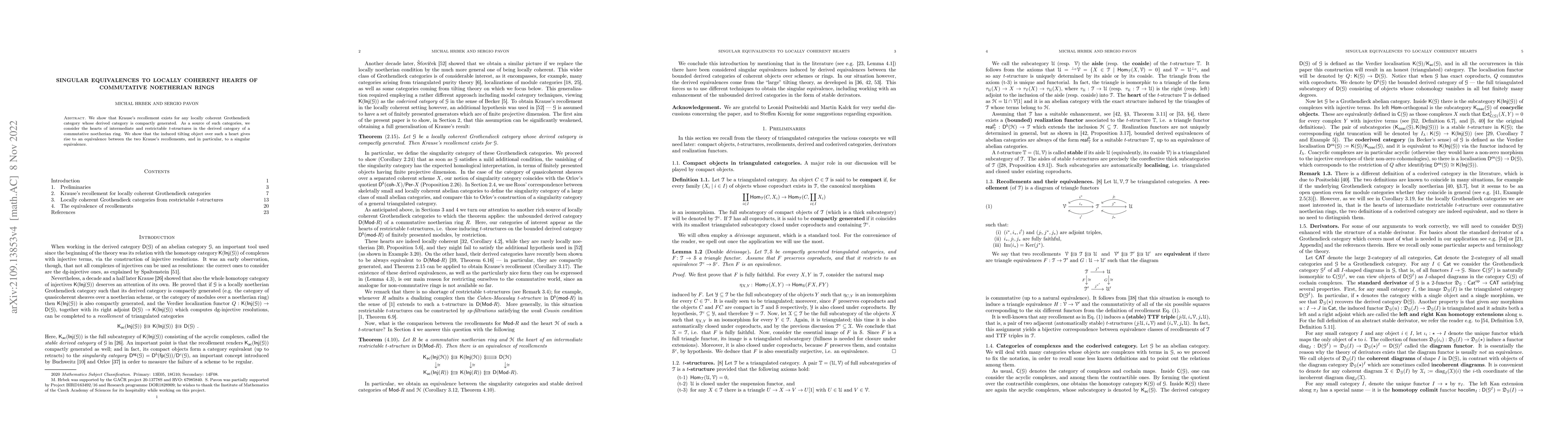 Thumbnail for Singular equivalences to locally coherent hearts of commutative
  noetherian rings
