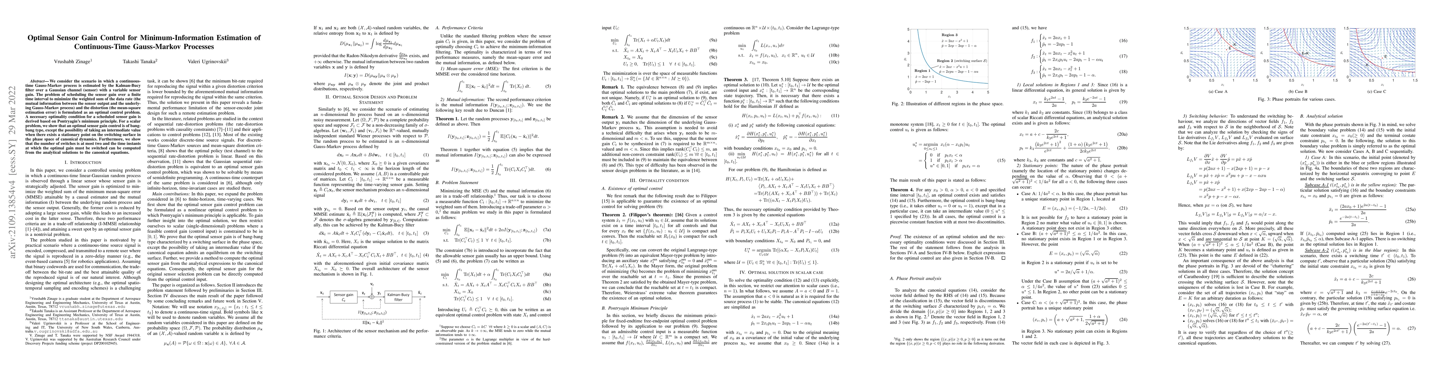 Thumbnail for Optimal Sensor Gain Control for Minimum-Information Estimation of
  Continuous-Time Gauss-Markov Processes