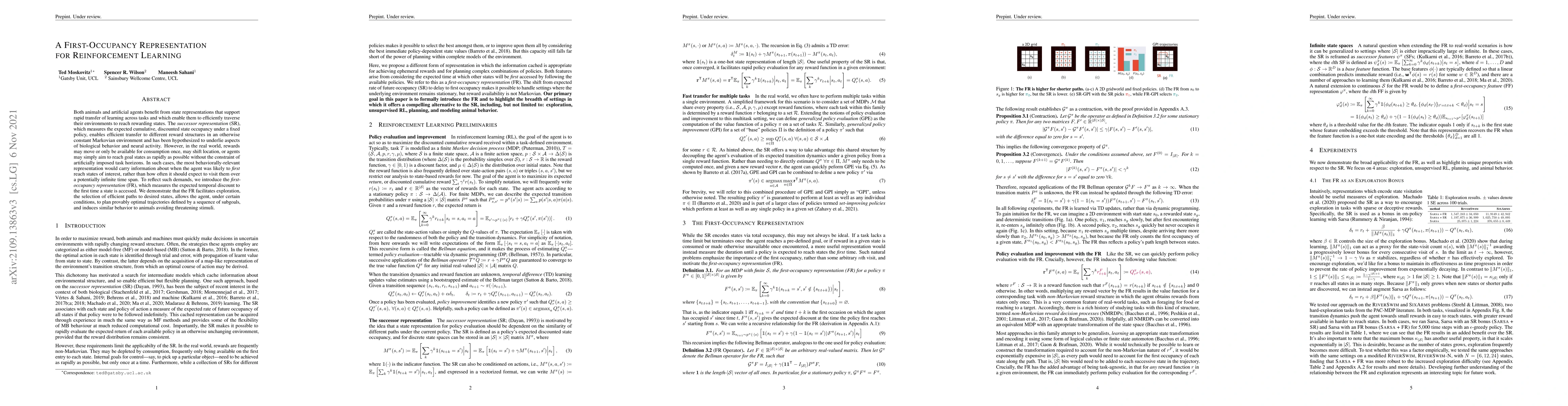 Thumbnail for A First-Occupancy Representation for Reinforcement Learning
