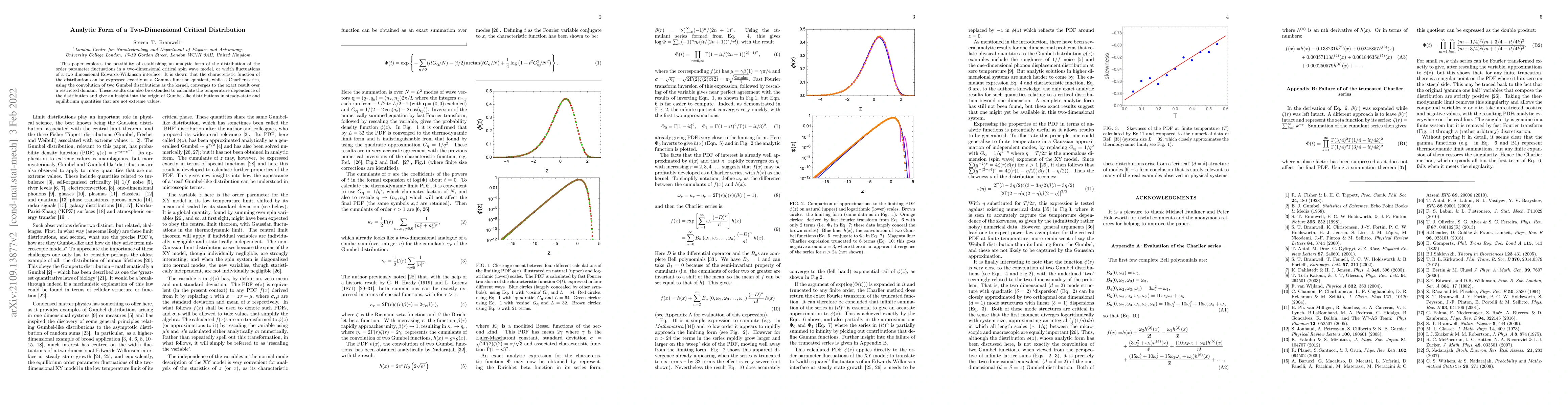 Thumbnail for Analytic Form of a Two-Dimensional Critical Distribution