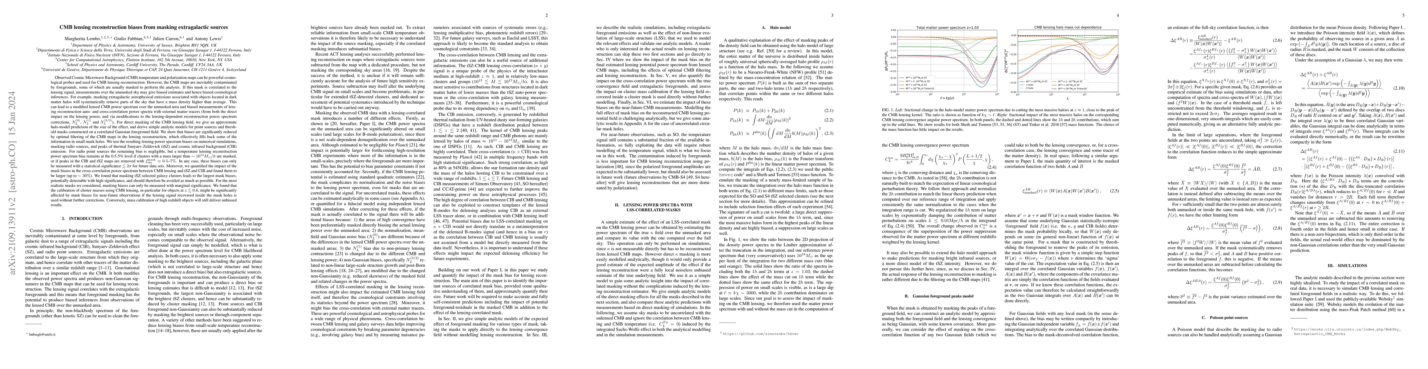 Thumbnail for CMB lensing reconstruction biases from masking extragalactic sources