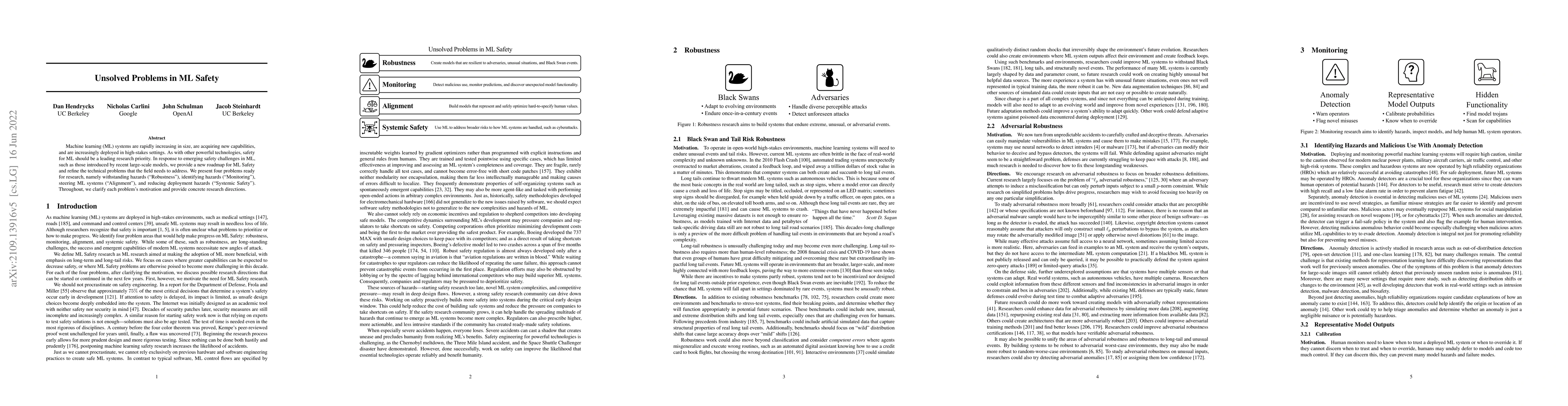 Thumbnail for Unsolved Problems in ML Safety