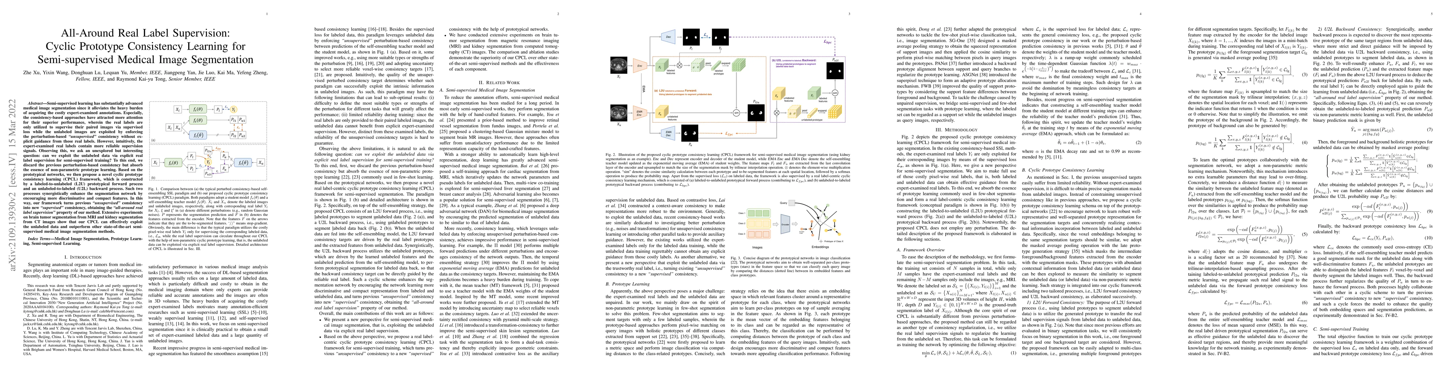 Thumbnail for All-Around Real Label Supervision: Cyclic Prototype Consistency Learning
  for Semi-supervised Medical Image Segmentation