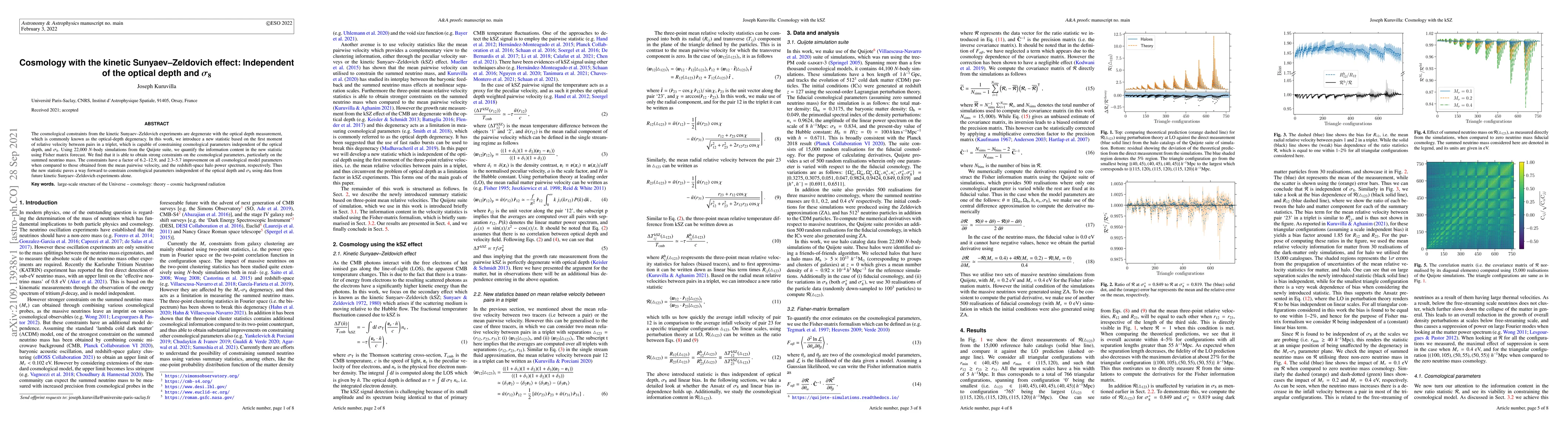 Thumbnail for Cosmology with the kinetic Sunyaev-Zeldovich effect: Independent of the
  optical depth and $\sigma_8$