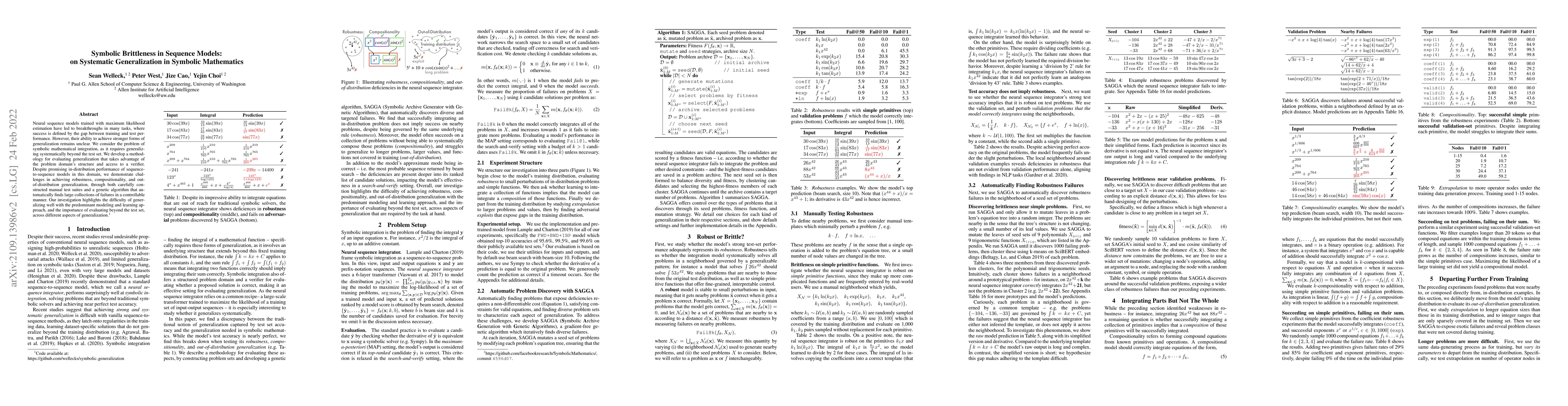 Thumbnail for Symbolic Brittleness in Sequence Models: on Systematic Generalization in
  Symbolic Mathematics