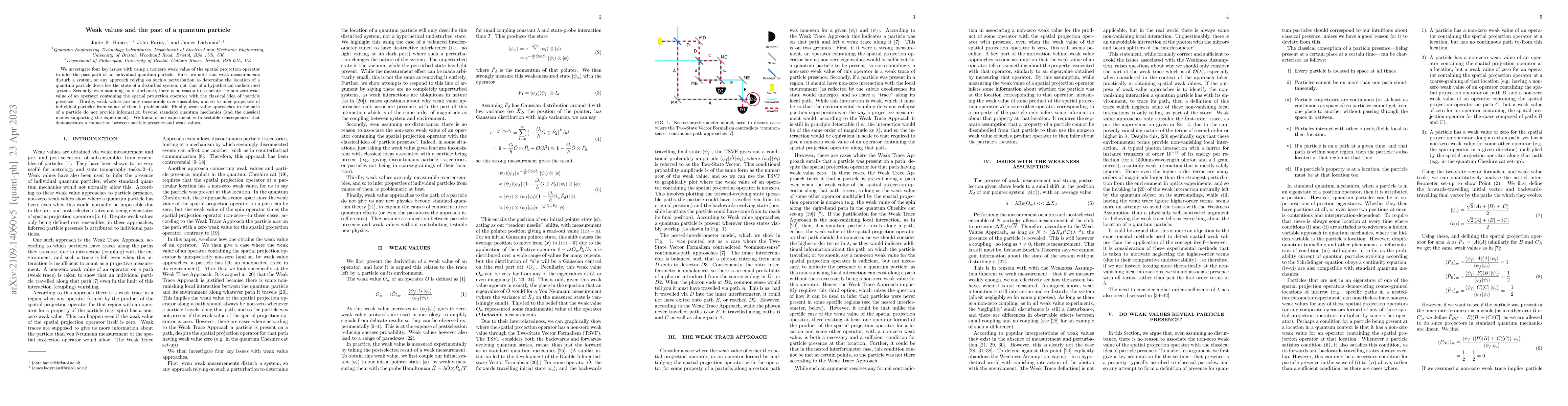 Thumbnail for Weak values and the past of a quantum particle