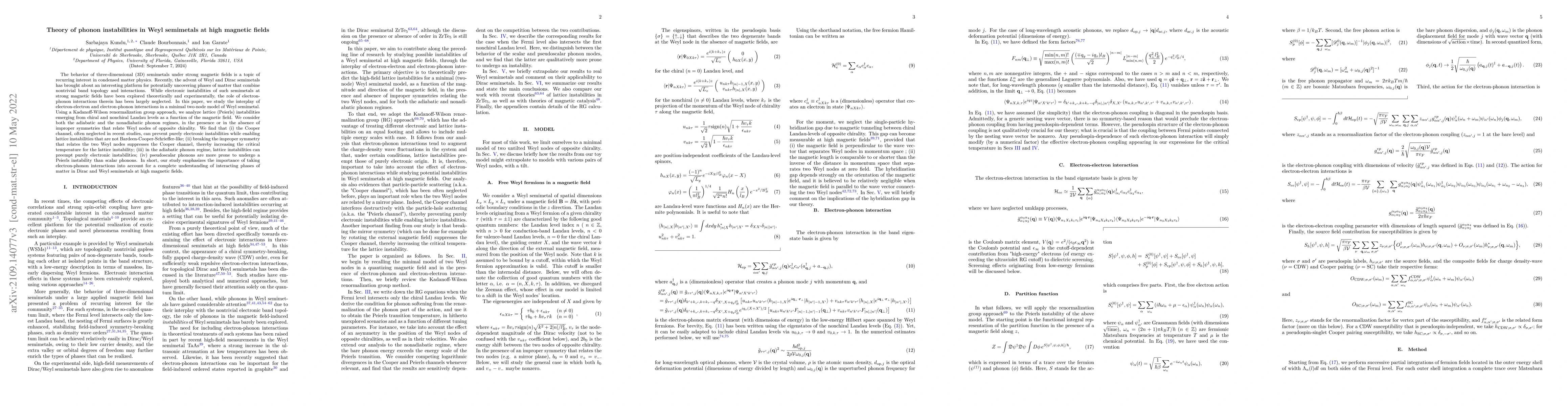 Thumbnail for Theory of phonon instabilities in Weyl semimetals at high magnetic
  fields