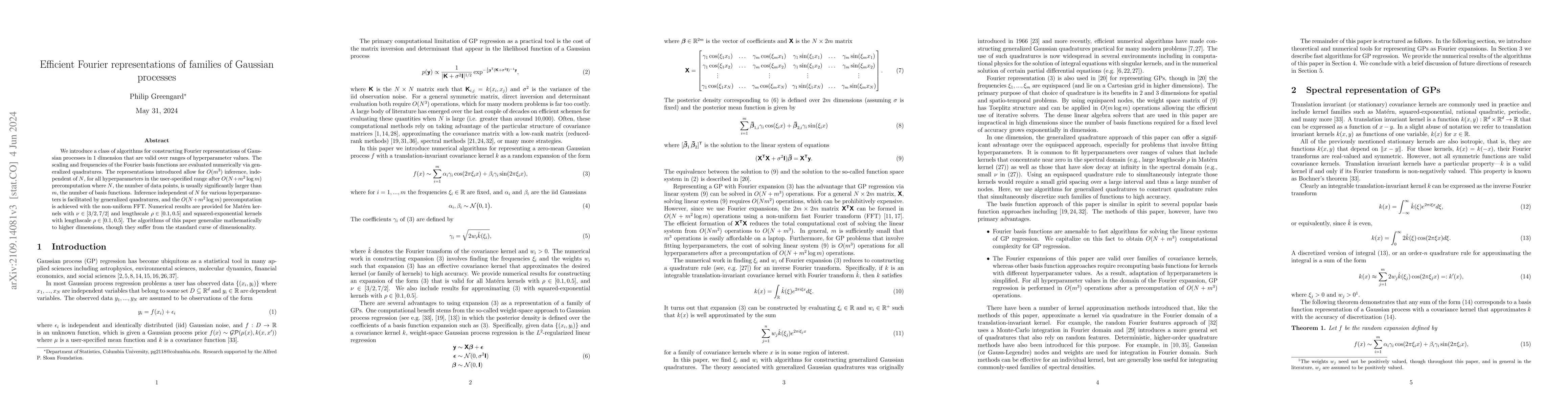 Thumbnail for Efficient Fourier representations of families of Gaussian processes