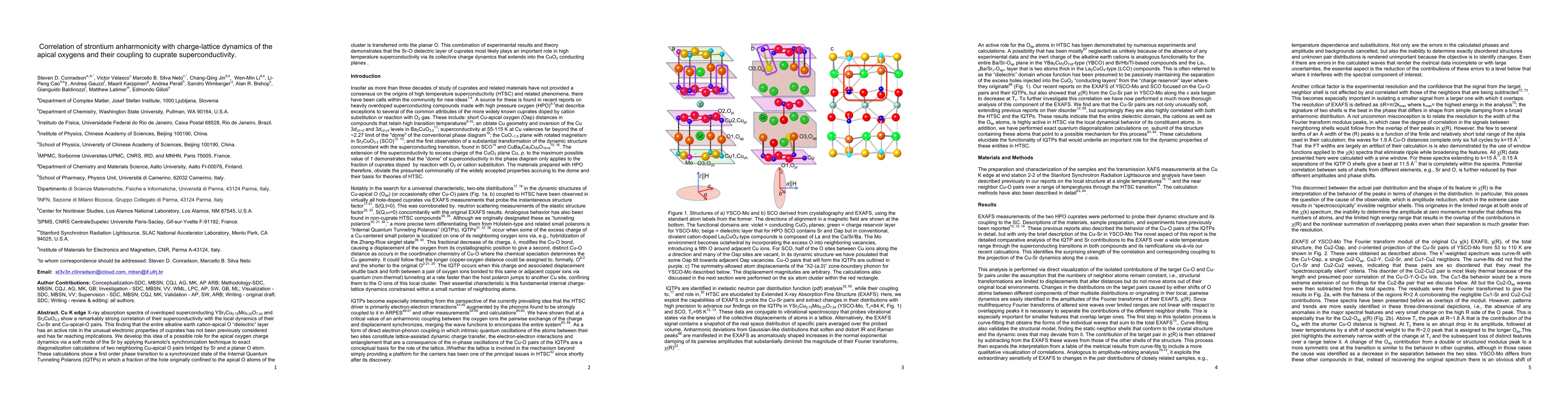 Thumbnail for Correlation of strontium anharmonicity with charge-lattice dynamics of
  the apical oxygens and their coupling to cuprate superconductivity