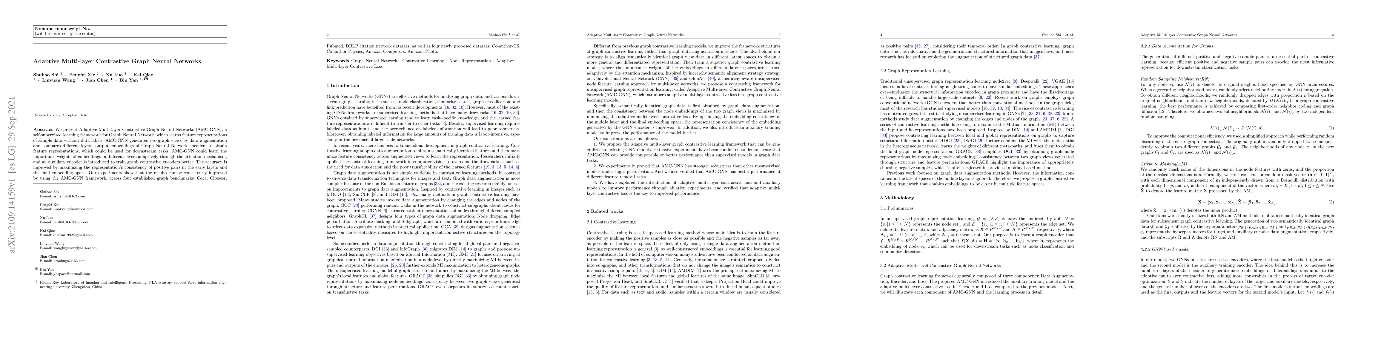 Thumbnail for Adaptive Multi-layer Contrastive Graph Neural Networks