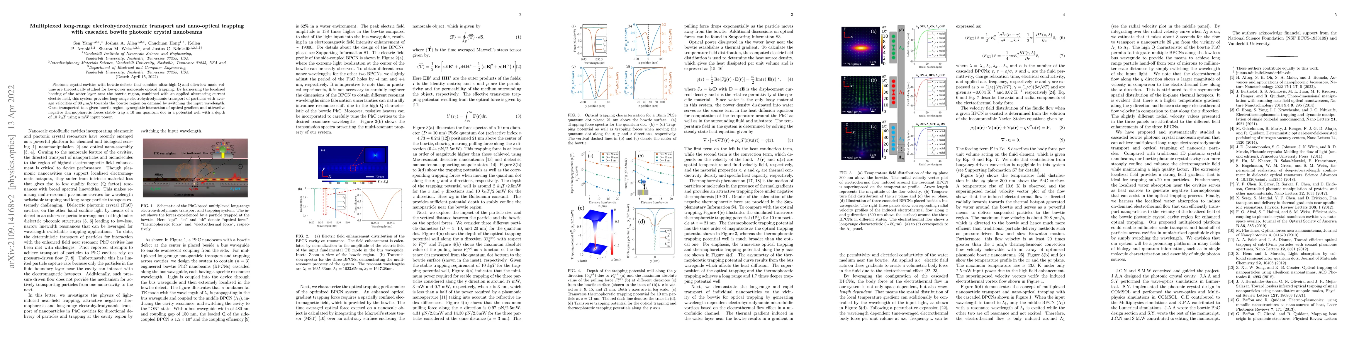 Thumbnail for Multiplexed long-range electrohydrodynamic transport and nano-optical
  trapping with cascaded bowtie photonic crystal nanobeams