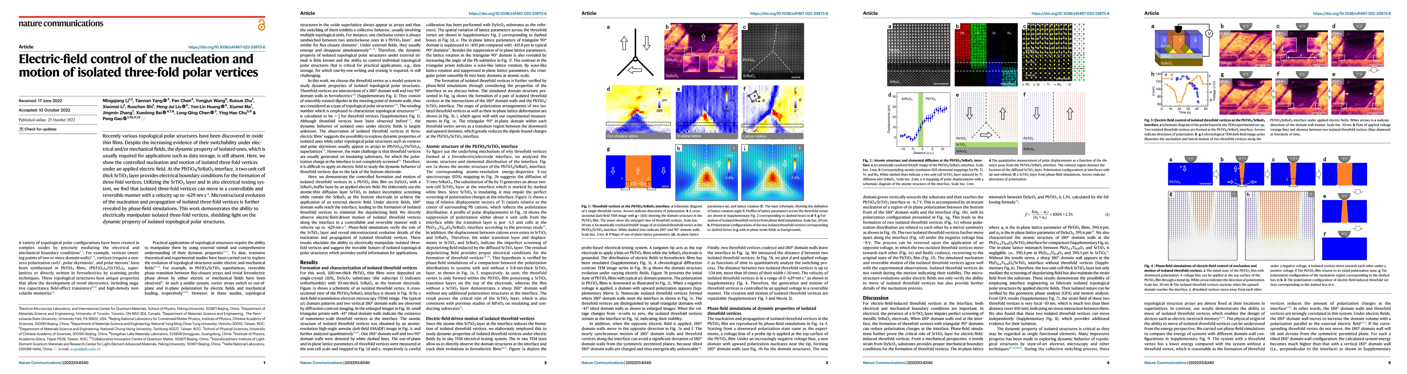 Thumbnail for Electric-field control of the nucleation and motion of isolated
  three-fold polar vertices