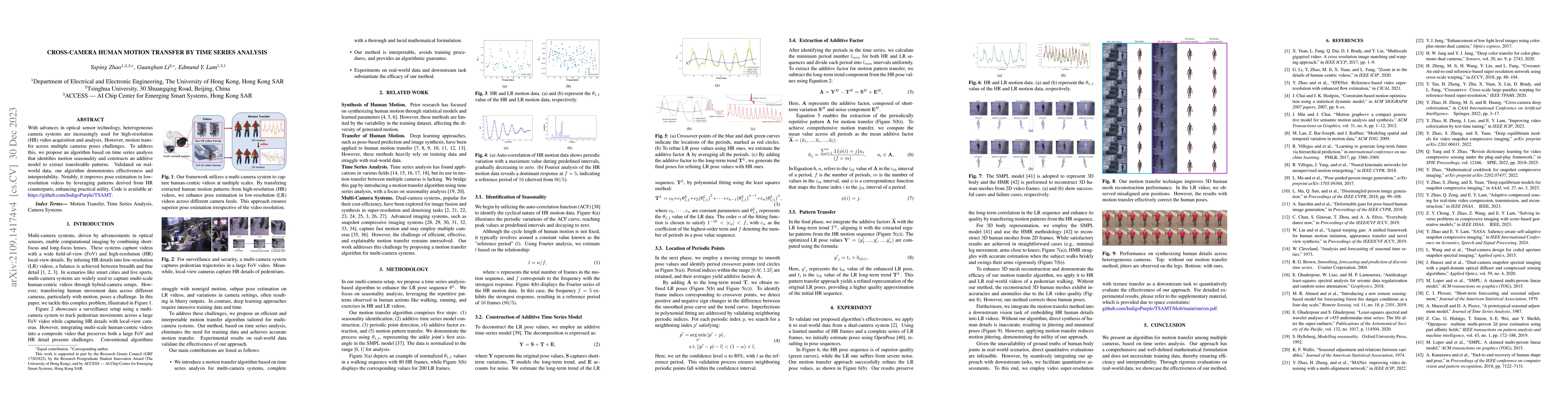 Thumbnail for Cross-Camera Human Motion Transfer by Time Series Analysis