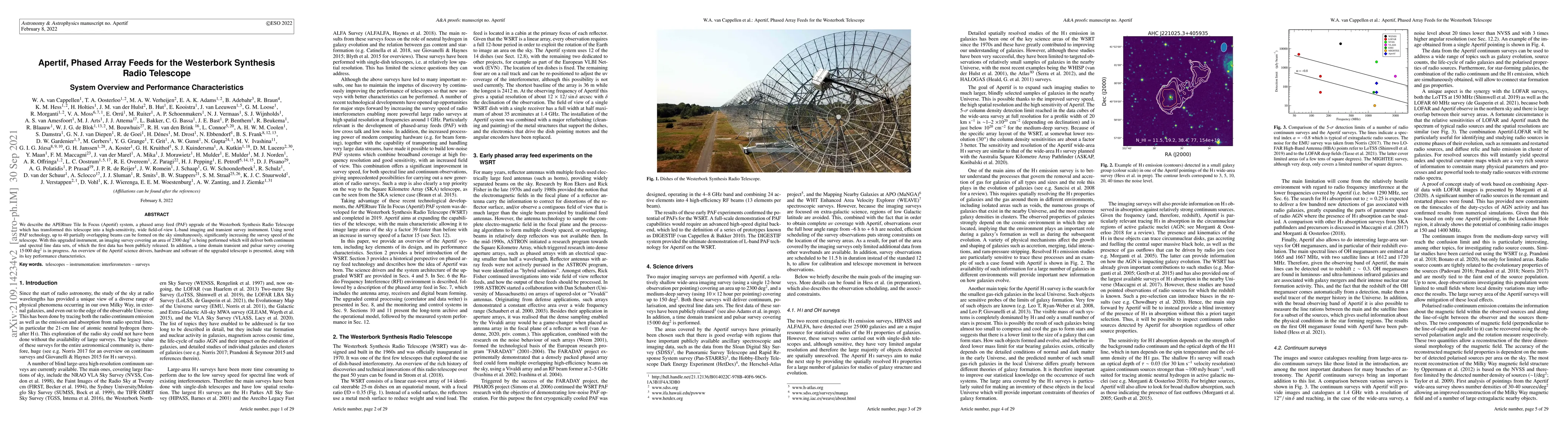 Thumbnail for Apertif, Phased Array Feeds for the Westerbork Synthesis Radio Telescope