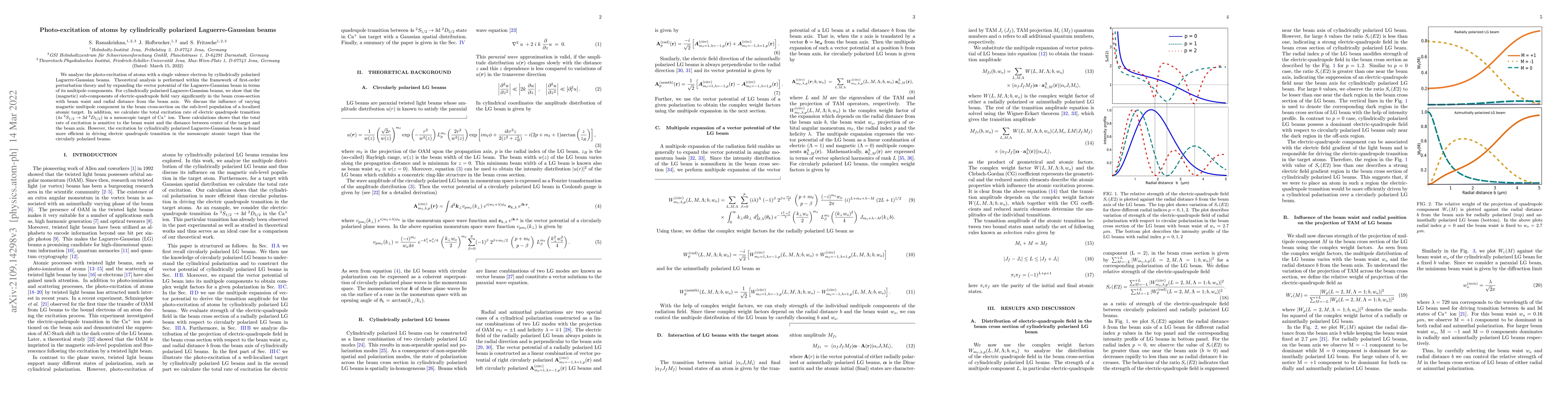 Thumbnail for Photoexcitation of atoms by cylindrically polarized Laguerre-Gaussian
  beams