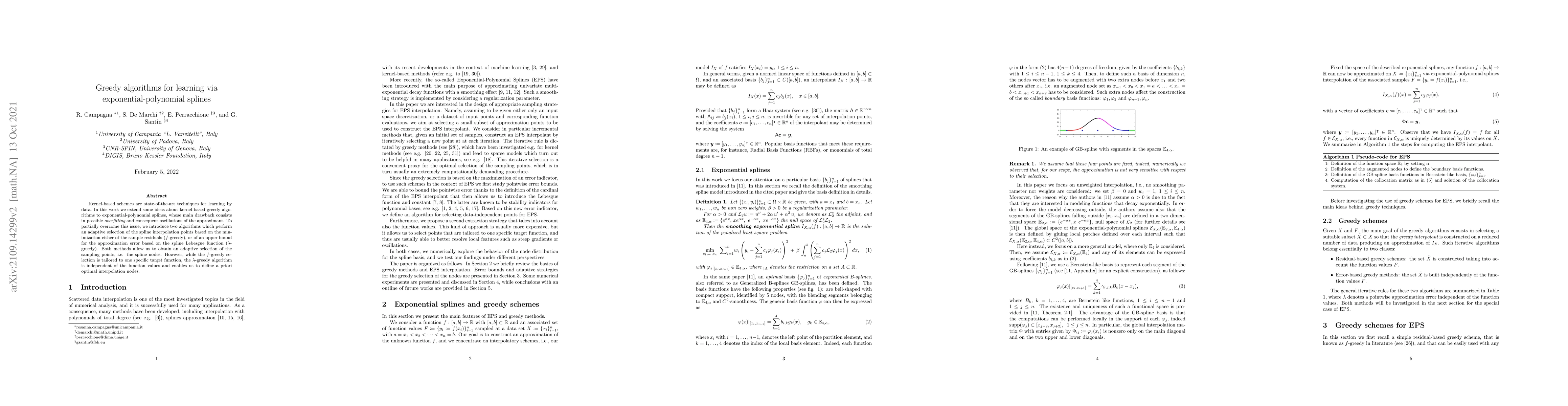 Thumbnail for Greedy algorithms for learning via exponential-polynomial splines