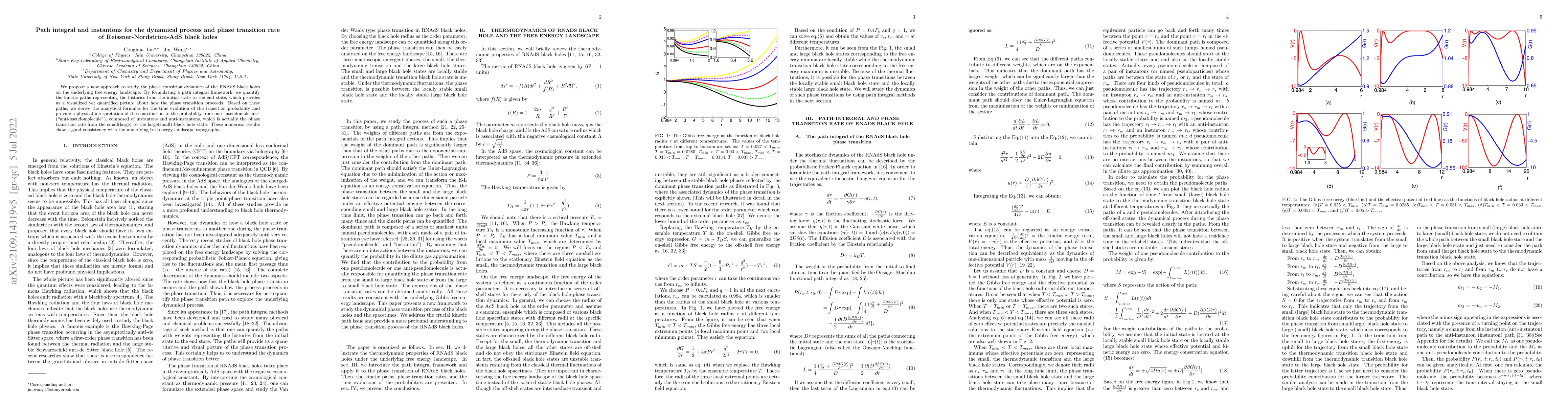 Thumbnail for Path integral and instantons for the process and phase transition rate
  of the RNAdS black hole