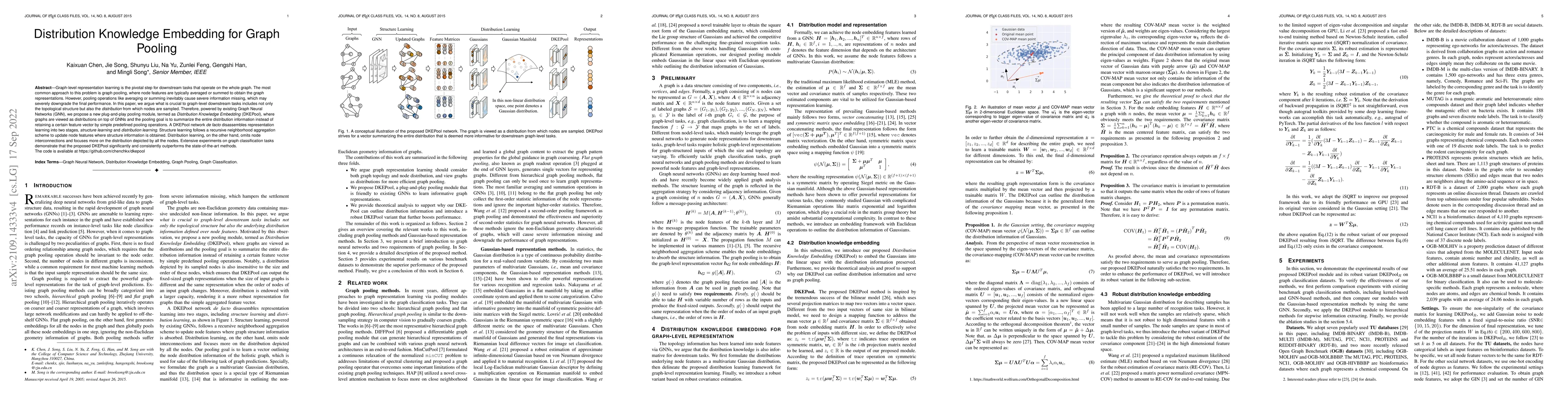 Thumbnail for Distribution Knowledge Embedding for Graph Pooling