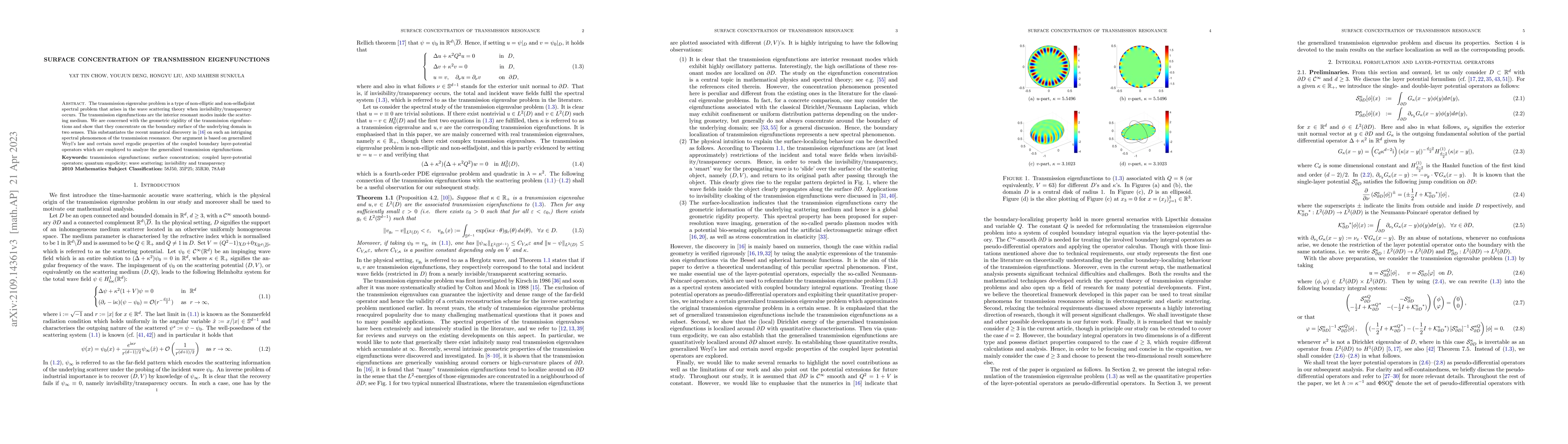Thumbnail for Surface concentration of transmission eigenfunctions