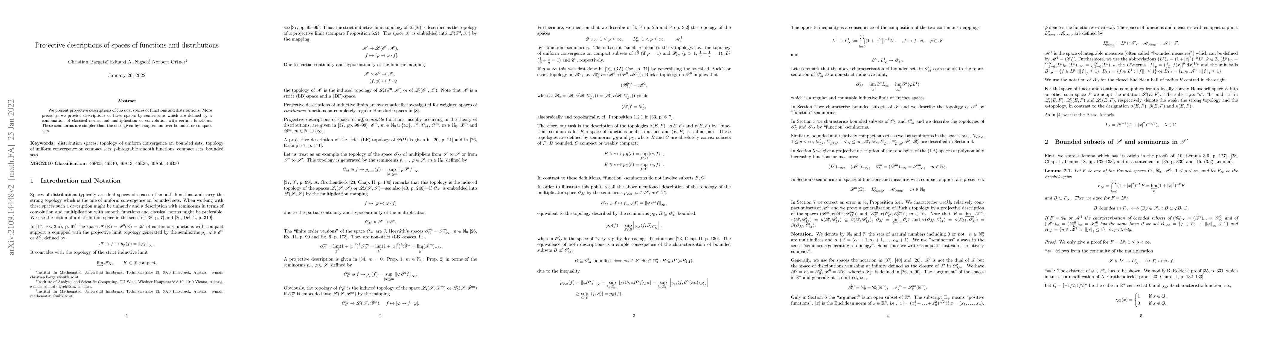 Thumbnail for Projective descriptions of spaces of functions and distributions