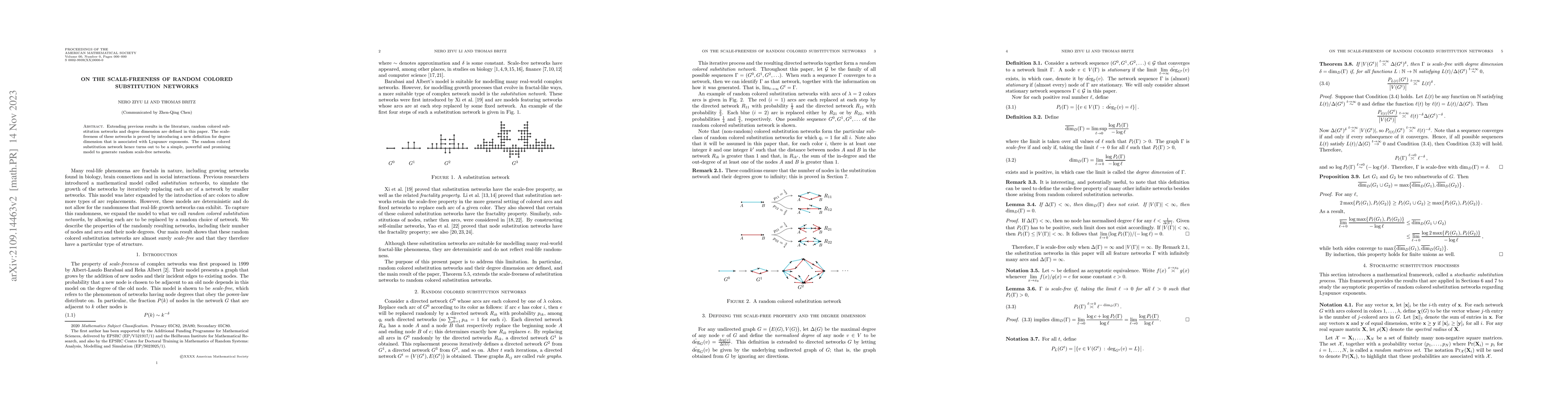 Thumbnail for On the scale-freeness of random colored substitution networks