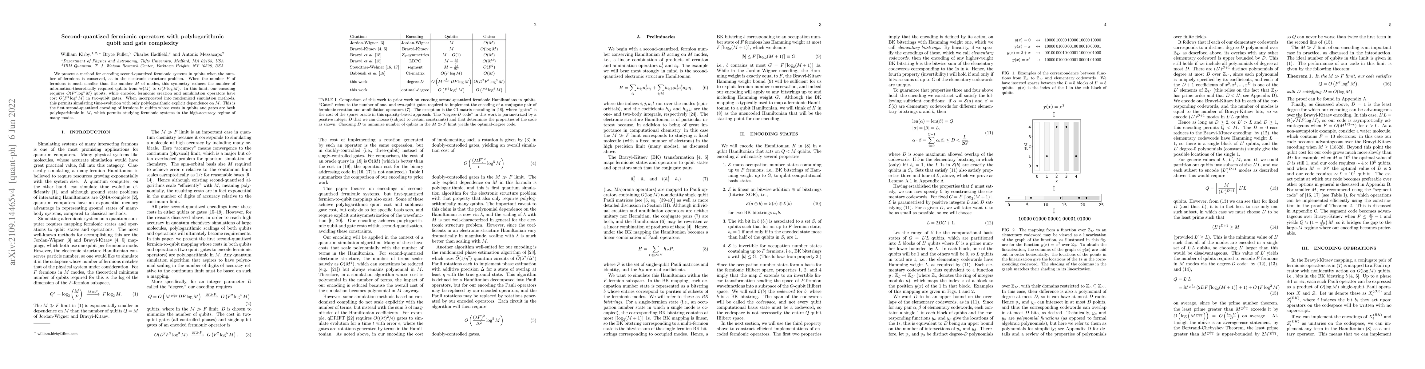 Thumbnail for Second-quantized fermionic operators with polylogarithmic qubit and gate
  complexity