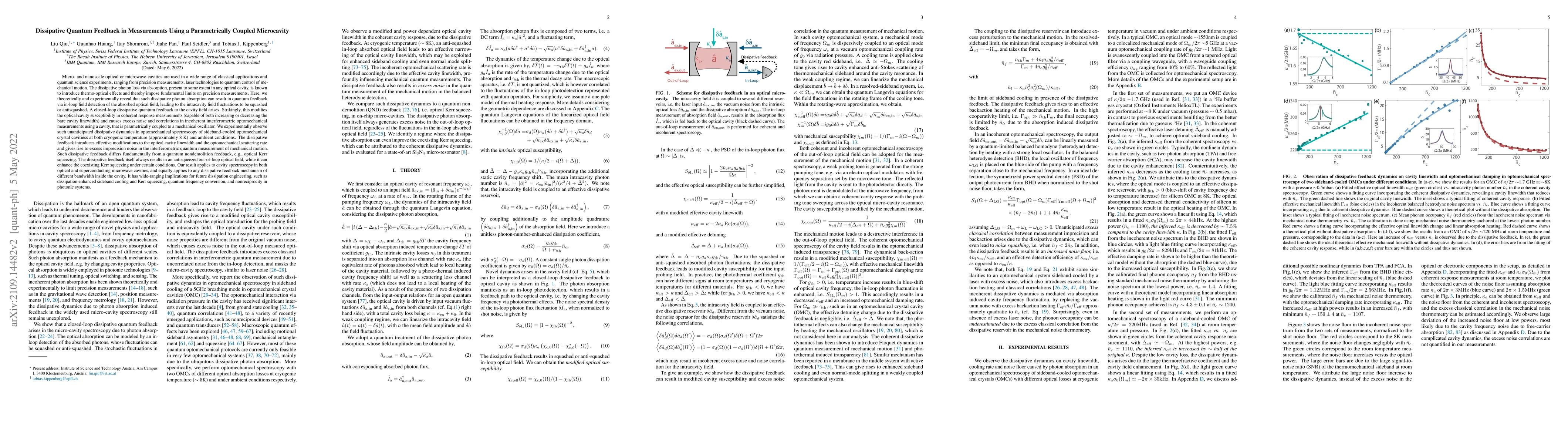 Thumbnail for Dissipative Quantum Feedback in Measurements Using a Parametrically
  Coupled Microcavity