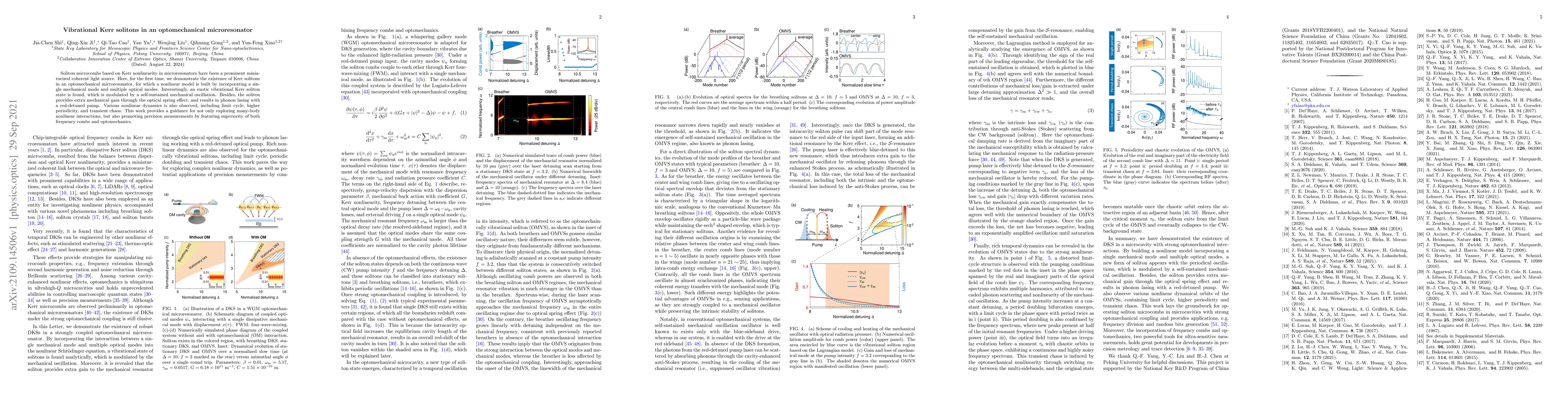 Thumbnail for Vibrational Kerr solitons in an optomechanical microresonator