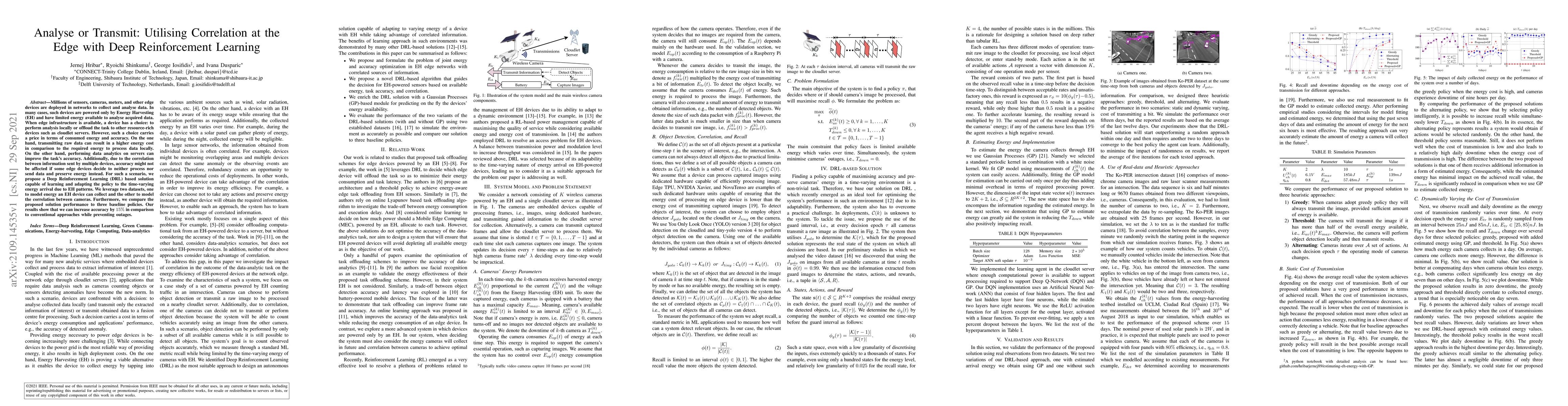 Thumbnail for Analyse or Transmit: Utilising Correlation at the Edge with Deep
  Reinforcement Learning