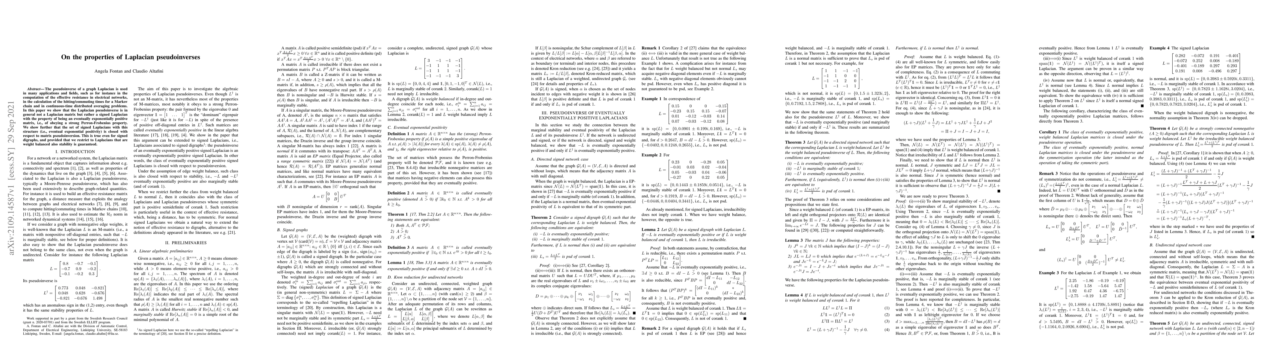 Thumbnail for On the properties of Laplacian pseudoinverses