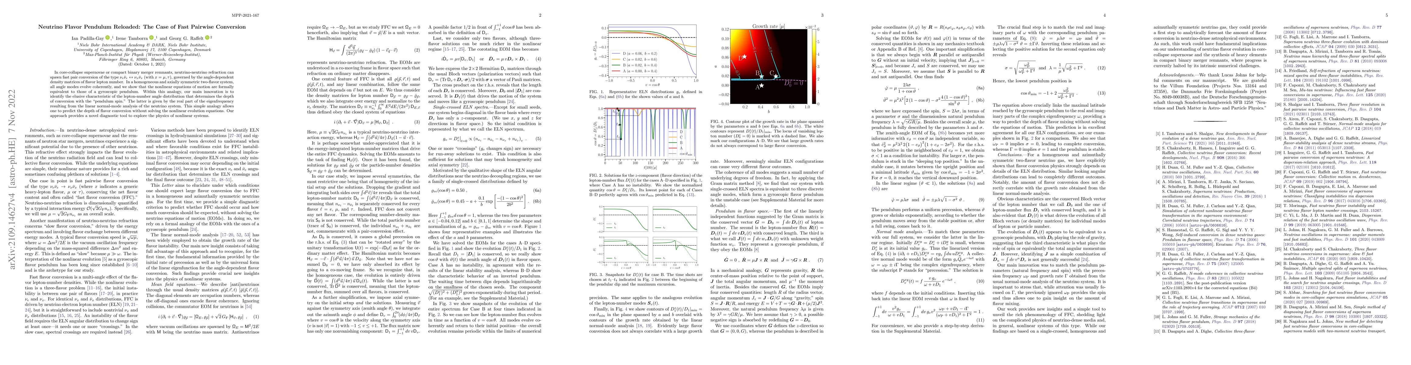 Thumbnail for Neutrino Flavor Pendulum Reloaded: The Case of Fast Pairwise Conversion