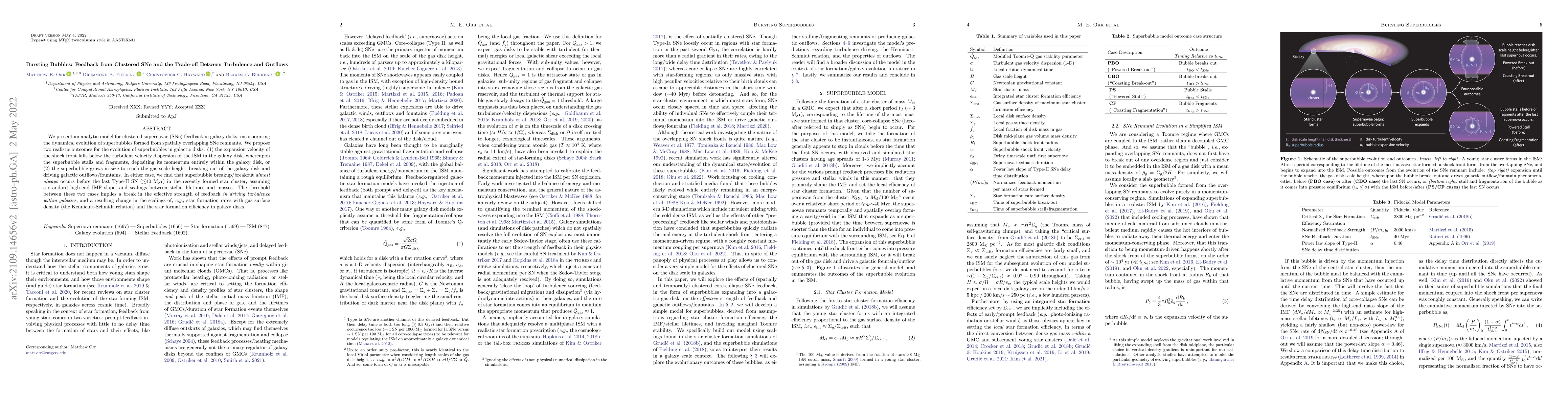 Thumbnail for Bursting Bubbles: Feedback from Clustered SNe and the Trade-off Between
  Turbulence and Outflows