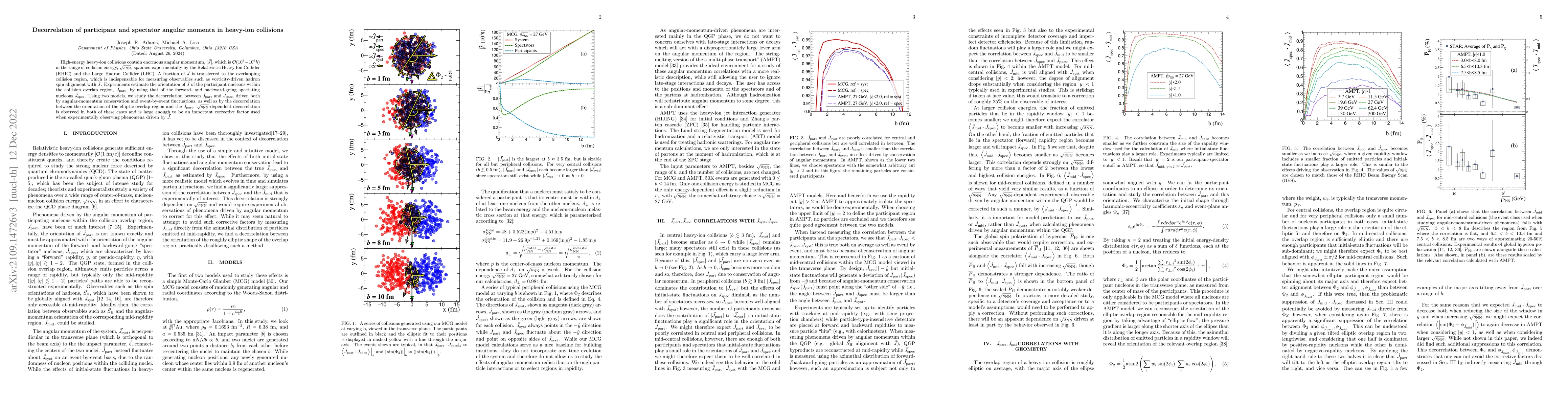Thumbnail for Decorrelation of participant and spectator angular momenta in heavy-ion
  collisions