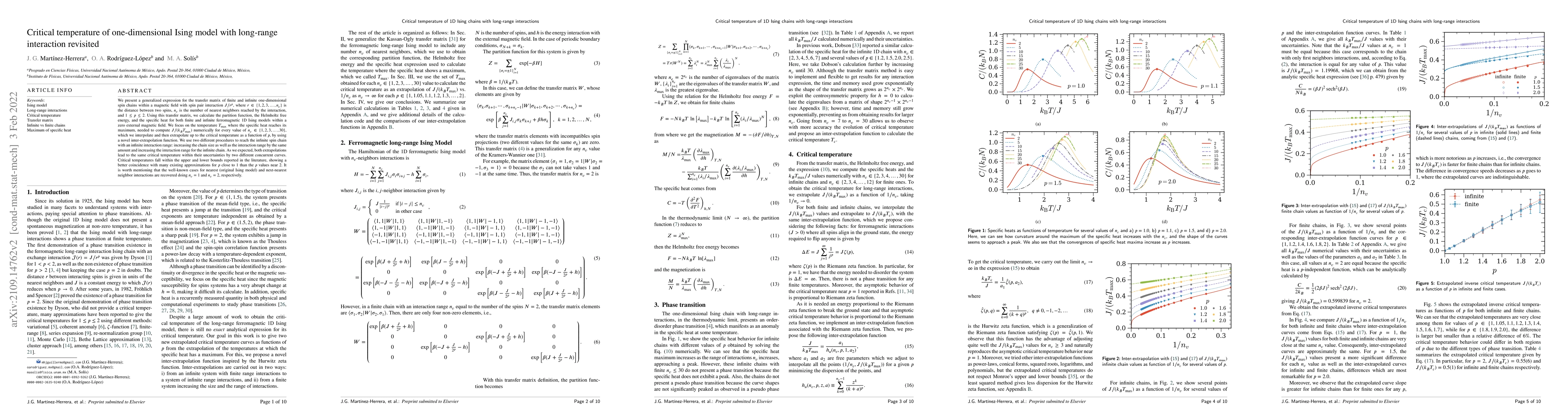 Thumbnail for Critical temperature of one-dimensional Ising model with long-range
  interaction revisited